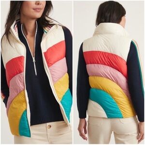 Marine Layer Colorblock Quilted Vest - Multicolor - Like New!